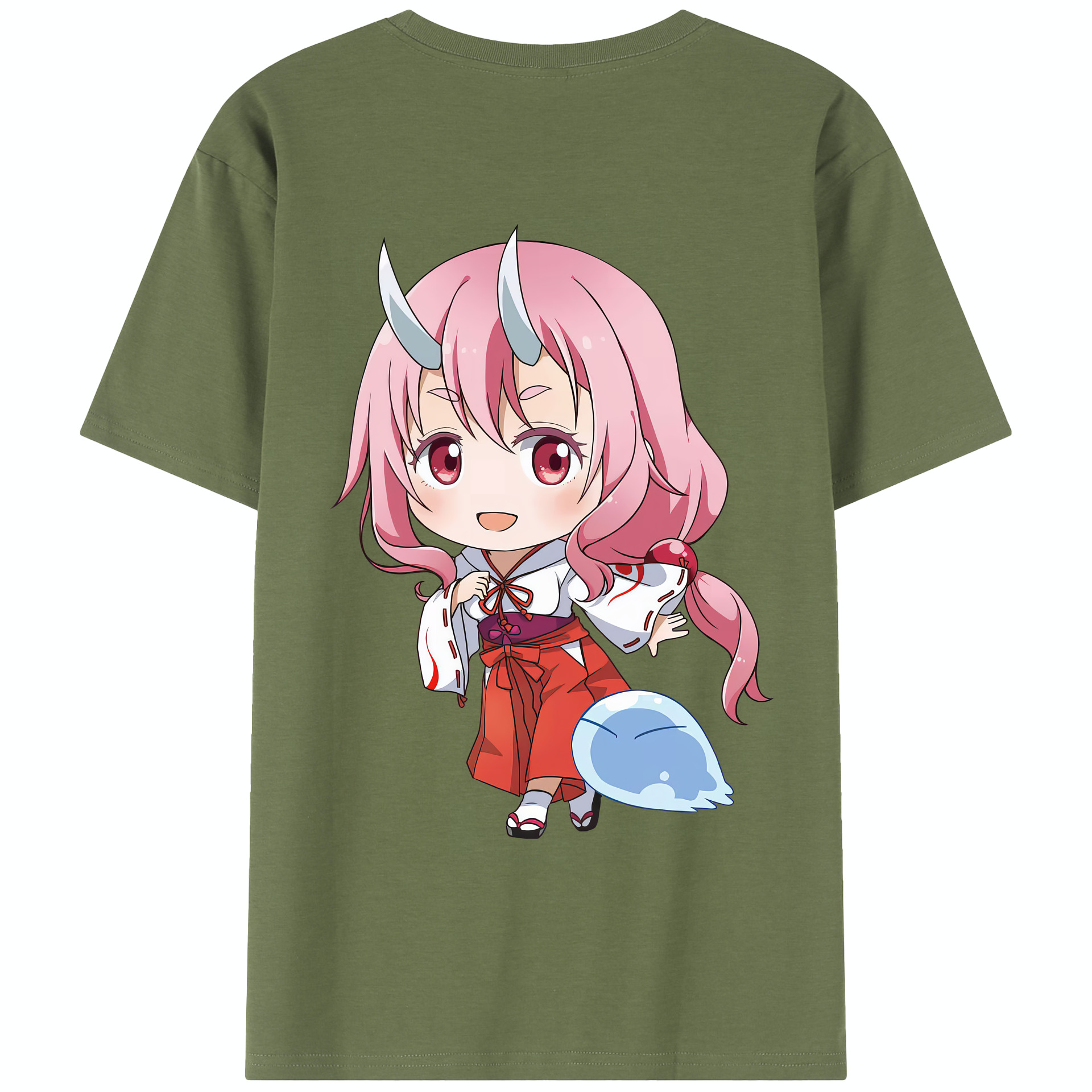 （画像用） 転スラ Regarding Reincarnated to Slime 綿100％半袖Tシャツ（背面プリント）